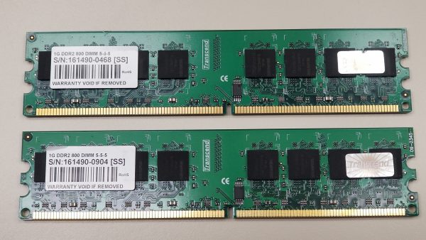 2GB (2x1GB) DDR2 800Mhz DIMM